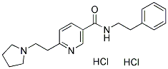 N-(2-PHENYLETHYL)-6-[2-(PYRROLIDIN-1-YL)ETHYL]PYRIDINE-3-CARBOXAMIDE, DIHYDROCHLORIDE Struktur