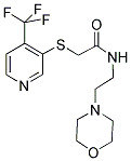 N-(2-MORPHOLINOETHYL)-2-[[4-(TRIFLUOROMETHYL)PYRIDIN-3-YL]THIO]ACETAMIDE Struktur