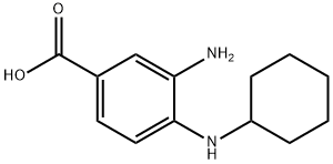 3-AMINO-4-CYCLOHEXYLAMINO-BENZOIC ACID Struktur