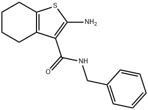 2-AMINO-4,5,6,7-TETRAHYDRO-BENZO[B]THIOPHENE-3-CARBOXYLIC ACID BENZYLAMIDE Struktur