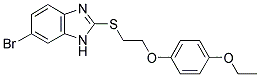 6-BROMO-2-([2-(4-ETHOXYPHENOXY)ETHYL]THIO)-1H-BENZIMIDAZOLE Struktur