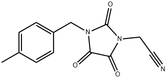 2-[3-(4-METHYLBENZYL)-2,4,5-TRIOXO-1-IMIDAZOLIDINYL]ACETONITRILE Struktur