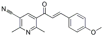 5-[3-(4-METHOXYPHENYL)ALLANOYL]-2,6-DIMETHYLNICOTINONITRILE Struktur