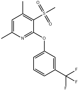 4,6-DIMETHYL-2-[3-(TRIFLUOROMETHYL)PHENOXY]-3-PYRIDINYL METHYL SULFONE Struktur