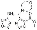 METHYL 1-(4-AMINO-1,2,5-OXADIAZOL-3-YL)-5-(MORPHOLINOMETHYL)-1H-1,2,3-TRIAZOLE-4-CARBOXYLATE Struktur