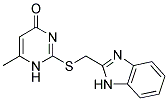 2-[(1H-BENZIMIDAZOL-2-YLMETHYL)THIO]-6-METHYLPYRIMIDIN-4(1H)-ONE Struktur