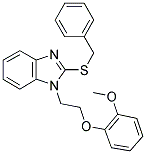 2-(BENZYLTHIO)-1-[2-(2-METHOXYPHENOXY)ETHYL]-1H-BENZIMIDAZOLE Struktur