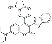 3-(2-BENZOTHIAZOLYL)-7-(DIETHYLAMINO)COUMARIN-4-CARBOXYLIC ACID N-SUCCINIMIDYL ESTER Struktur