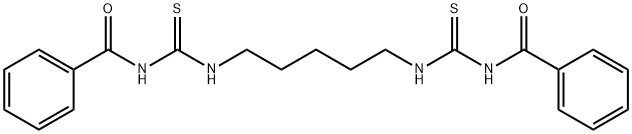 PHENYL-N-(((5-(((PHENYLCARBONYLAMINO)THIOXOMETHYL)AMINO)PENTYL)AMINO)THIOXOMETHYL)FORMAMIDE Struktur