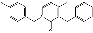 3-BENZYL-4-HYDROXY-1-(4-METHYLBENZYL)-2(1H)-PYRIDINONE Struktur