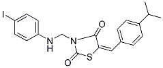 (5E)-3-{[(4-IODOPHENYL)AMINO]METHYL}-5-(4-ISOPROPYLBENZYLIDENE)-1,3-THIAZOLIDINE-2,4-DIONE Struktur