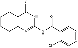 2-CHLORO-N-(4-OXO-3,4,5,6,7,8-HEXAHYDRO-2-QUINAZOLINYL)BENZENECARBOXAMIDE Struktur