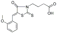 4-[5-(2-METHOXY-BENZYLIDENE)-4-OXO-2-THIOXO-THIAZOLIDIN-3-YL]-BUTYRIC ACID Struktur