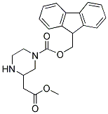 METHYL 4-FMOC-PIPERAZINE-2-ACETATE Struktur