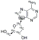 2'-DEOXYADENOSINE (8-13C; 6-AMINO, 9-15N2; DEOXYRIBOSE-13C5) Struktur