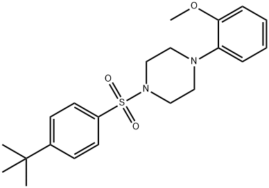 1-((4-(TERT-BUTYL)PHENYL)SULFONYL)-4-(2-METHOXYPHENYL)PIPERAZINE Struktur