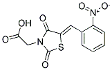 (5-(2-NITROBENZYLIDENE)-2,4-DIOXO-1,3-THIAZOLIDIN-3-YL)ACETIC ACID Struktur