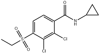 2,3-DICHLORO-N-CYCLOPROPYL-4-(ETHYLSULFONYL)BENZENECARBOXAMIDE Struktur