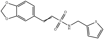 (E)-2-(1,3-BENZODIOXOL-5-YL)-N-(2-THIENYLMETHYL)-1-ETHENESULFONAMIDE Struktur