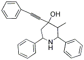 3-METHYL-2,6-DIPHENYL-4-(PHENYLETHYNYL)PIPERIDIN-4-OL Struktur