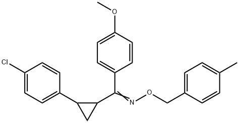 [2-(4-CHLOROPHENYL)CYCLOPROPYL](4-METHOXYPHENYL)METHANONE O-(4-METHYLBENZYL)OXIME Struktur