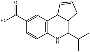 4-ISOPROPYL-3A,4,5,9B-TETRAHYDRO-3H-CYCLOPENTA[C]QUINOLINE-8-CARBOXYLIC ACID Struktur