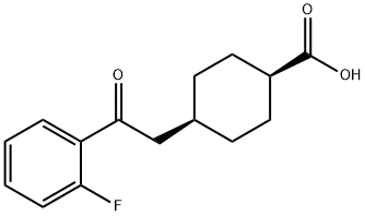 CIS-4-[2-(2-FLUOROPHENYL)-2-OXOETHYL]CYCLOHEXANE-1-CARBOXYLIC ACID Struktur