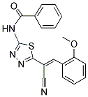 N-{5-[(E)-1-CYANO-2-(2-METHOXYPHENYL)VINYL]-1,3,4-THIADIAZOL-2-YL}BENZAMIDE Struktur