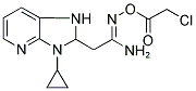 N'-[(2-CHLOROACETYL)OXY]-2-(3-CYCLOPROPYL-2,3-DIHYDRO-1H-IMIDAZO[4,5-B]PYRIDIN-2-YL)ETHANIMIDAMIDE Struktur