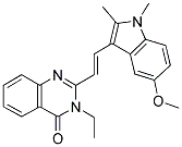 (E)-3-ETHYL-2-(2-(5-METHOXY-1,2-DIMETHYL-1H-INDOL-3-YL)VINYL)QUINAZOLIN-4(3H)-ONE Struktur