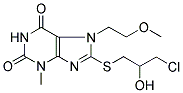 8-[(3-CHLORO-2-HYDROXYPROPYL)SULFANYL]-7-(2-METHOXYETHYL)-3-METHYL-3,7-DIHYDRO-1H-PURINE-2,6-DIONE Struktur