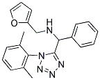 N-[[1-(2,6-DIMETHYLPHENYL)-1H-TETRAZOL-5-YL](PHENYL)METHYL]-N-(2-FURYLMETHYL)AMINE Struktur