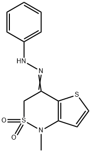 1-METHYL-2LAMBDA6-THIENO[3,2-C][1,2]THIAZINE-2,2,4(1H,3H)-TRIONE 4-(N-PHENYLHYDRAZONE) Struktur