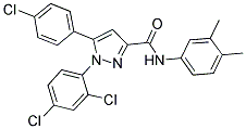 5-(4-CHLOROPHENYL)-1-(2,4-DICHLOROPHENYL)-N-(3,4-DIMETHYLPHENYL)-1H-PYRAZOLE-3-CARBOXAMIDE Struktur