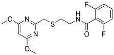 2,6-DIFLUORO-N-[2-[(4,6-DIMETHOXYPYRIMIDIN-2-YL)METHYLTHIO]ETHYL]BENZAMIDE Struktur