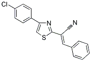 2-[4-(4-CHLOROPHENYL)-1,3-THIAZOL-2-YL]-3-PHENYLACRYLONITRILE Struktur