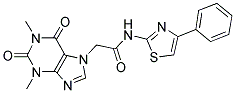 2-(1,3-DIMETHYL-2,6-DIOXO-1,2,3,6-TETRAHYDRO-7H-PURIN-7-YL)-N-(4-PHENYL-1,3-THIAZOL-2-YL)ACETAMIDE Struktur