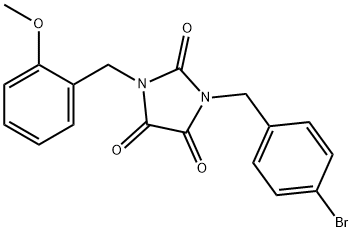 1-(4-BROMOBENZYL)-3-(2-METHOXYBENZYL)-1H-IMIDAZOLE-2,4,5(3H)-TRIONE Struktur