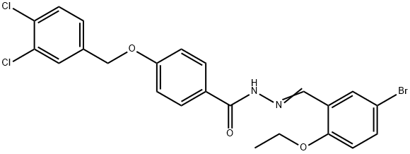 N'-[(E)-(5-BROMO-2-ETHOXYPHENYL)METHYLIDENE]-4-[(3,4-DICHLOROBENZYL)OXY]BENZENECARBOHYDRAZIDE Struktur