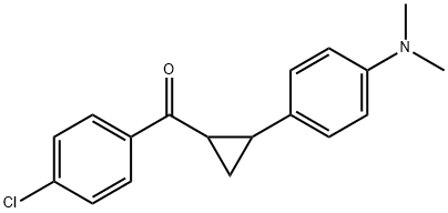 (4-CHLOROPHENYL)(2-[4-(DIMETHYLAMINO)PHENYL]CYCLOPROPYL)METHANONE Struktur