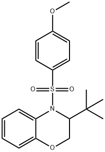 3-(TERT-BUTYL)-4-[(4-METHOXYPHENYL)SULFONYL]-3,4-DIHYDRO-2H-1,4-BENZOXAZINE Struktur