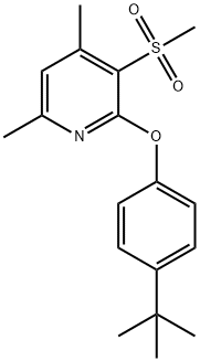 2-[4-(TERT-BUTYL)PHENOXY]-4,6-DIMETHYL-3-(METHYLSULFONYL)PYRIDINE Struktur