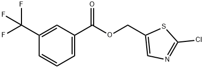 (2-CHLORO-1,3-THIAZOL-5-YL)METHYL 3-(TRIFLUOROMETHYL)BENZENECARBOXYLATE Struktur