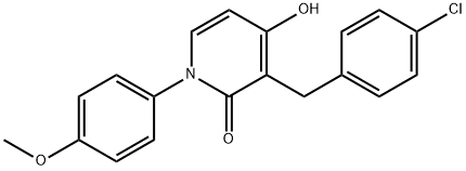 3-(4-CHLOROBENZYL)-4-HYDROXY-1-(4-METHOXYPHENYL)-2(1H)-PYRIDINONE Struktur