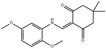 2-(((2,5-DIMETHOXYPHENYL)AMINO)METHYLENE)-5,5-DIMETHYLCYCLOHEXANE-1,3-DIONE Structure