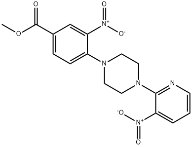 METHYL 3-NITRO-4-[4-(3-NITRO-2-PYRIDINYL)PIPERAZINO]BENZENECARBOXYLATE Struktur