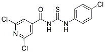 N-(4-CHLOROPHENYL)-N'-(2,6-DICHLOROISONICOTINOYL)THIOUREA Struktur