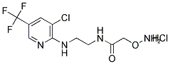 2-(AMINOOXY)-N-(2-([3-CHLORO-5-(TRIFLUOROMETHYL)-2-PYRIDINYL]AMINO)ETHYL)ACETAMIDE HYDROCHLORIDE Struktur