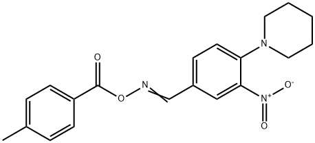 1-[4-(([(4-METHYLBENZOYL)OXY]IMINO)METHYL)-2-NITROPHENYL]PIPERIDINE Struktur