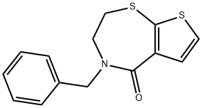 4-BENZYL-3,4-DIHYDROTHIENO[3,2-F][1,4]THIAZEPIN-5(2H)-ONE Struktur